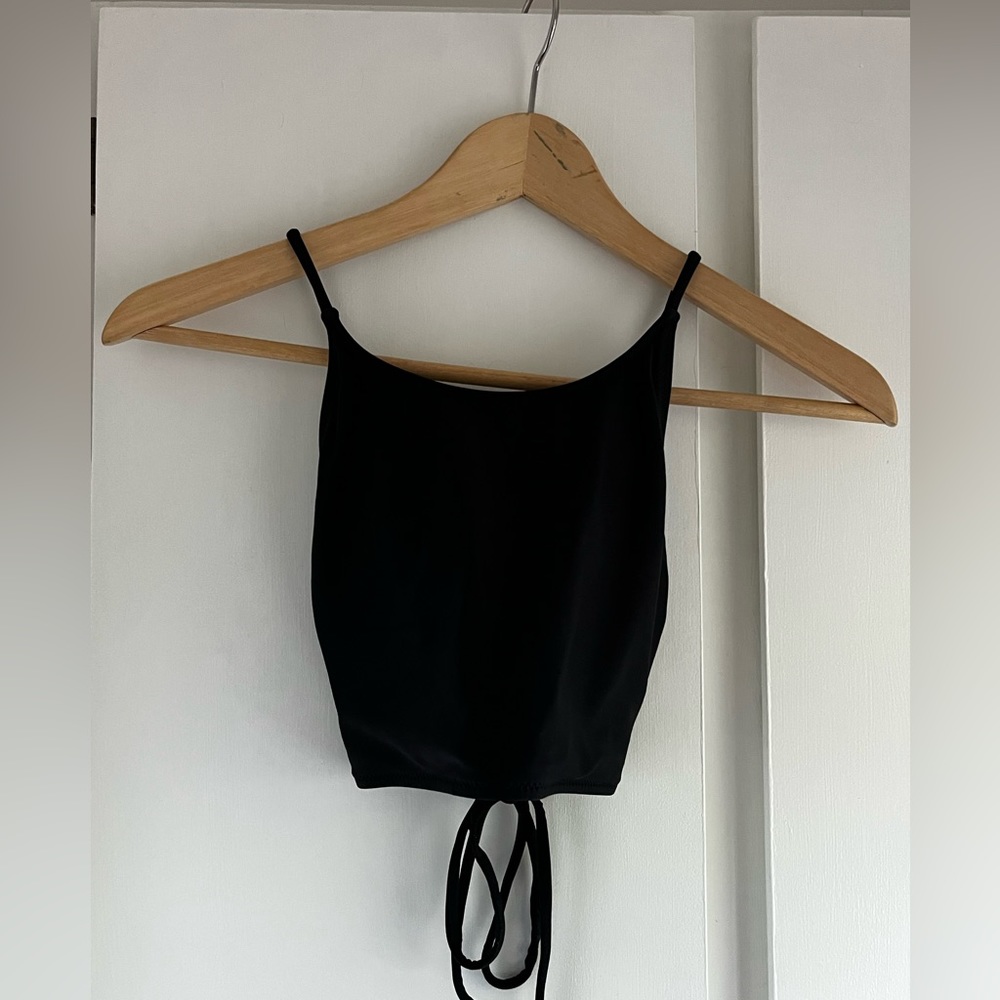 Volcom halter cross back swim top